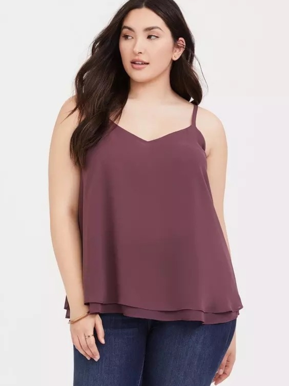 Torrid Plus Size Mauve V-Neck Spaghetti Strap Swing Cami Sz 2x